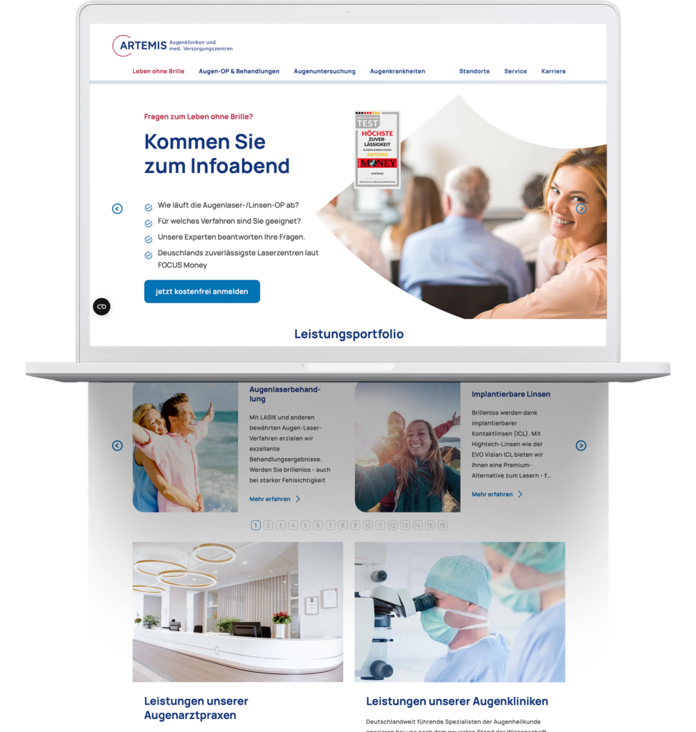 Webansicht Artemis