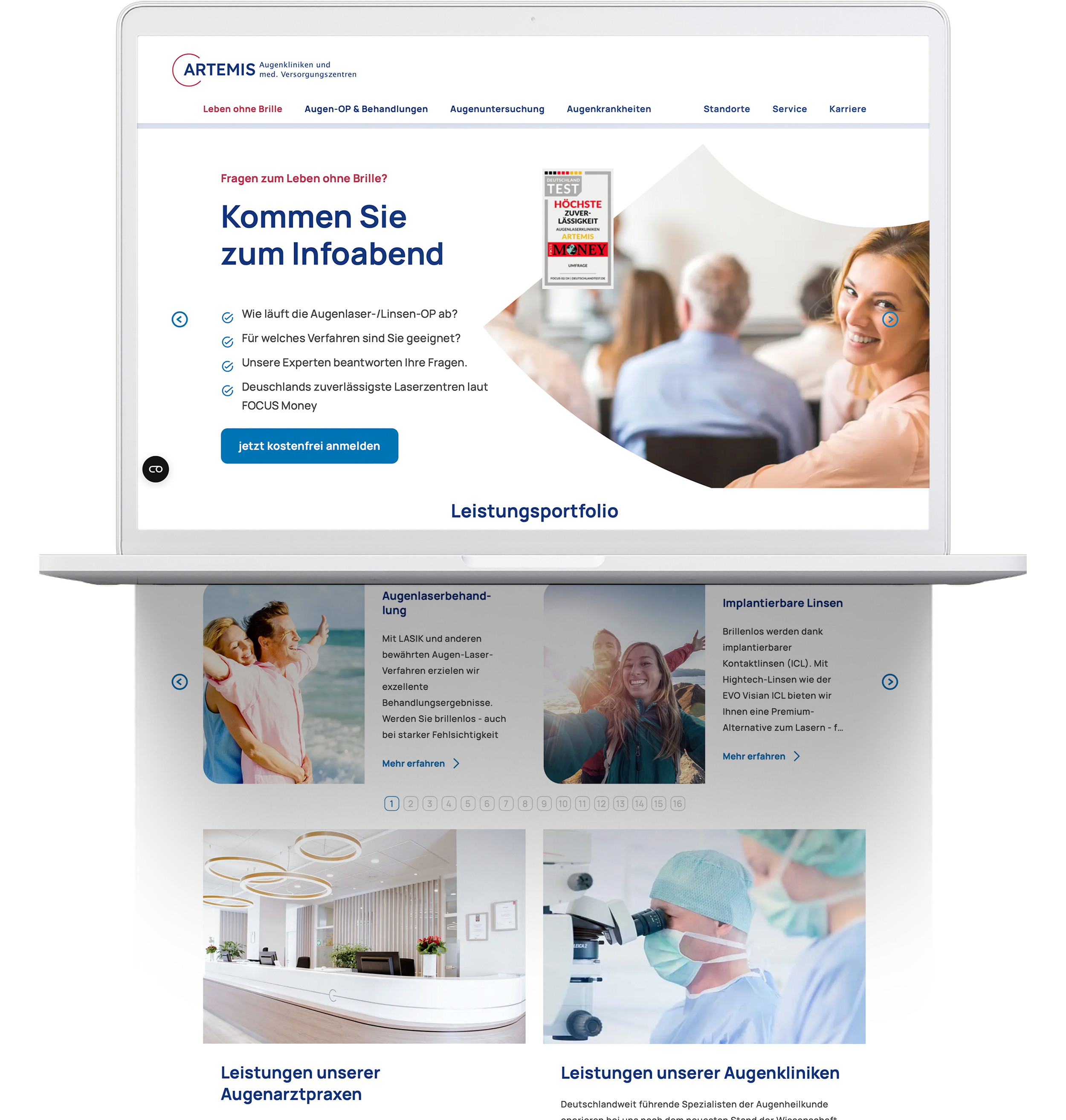 Webansicht Artemis