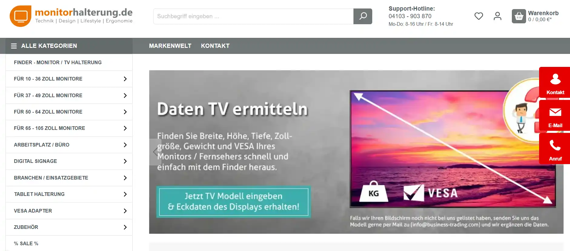 monitorhalterung.de Startseite